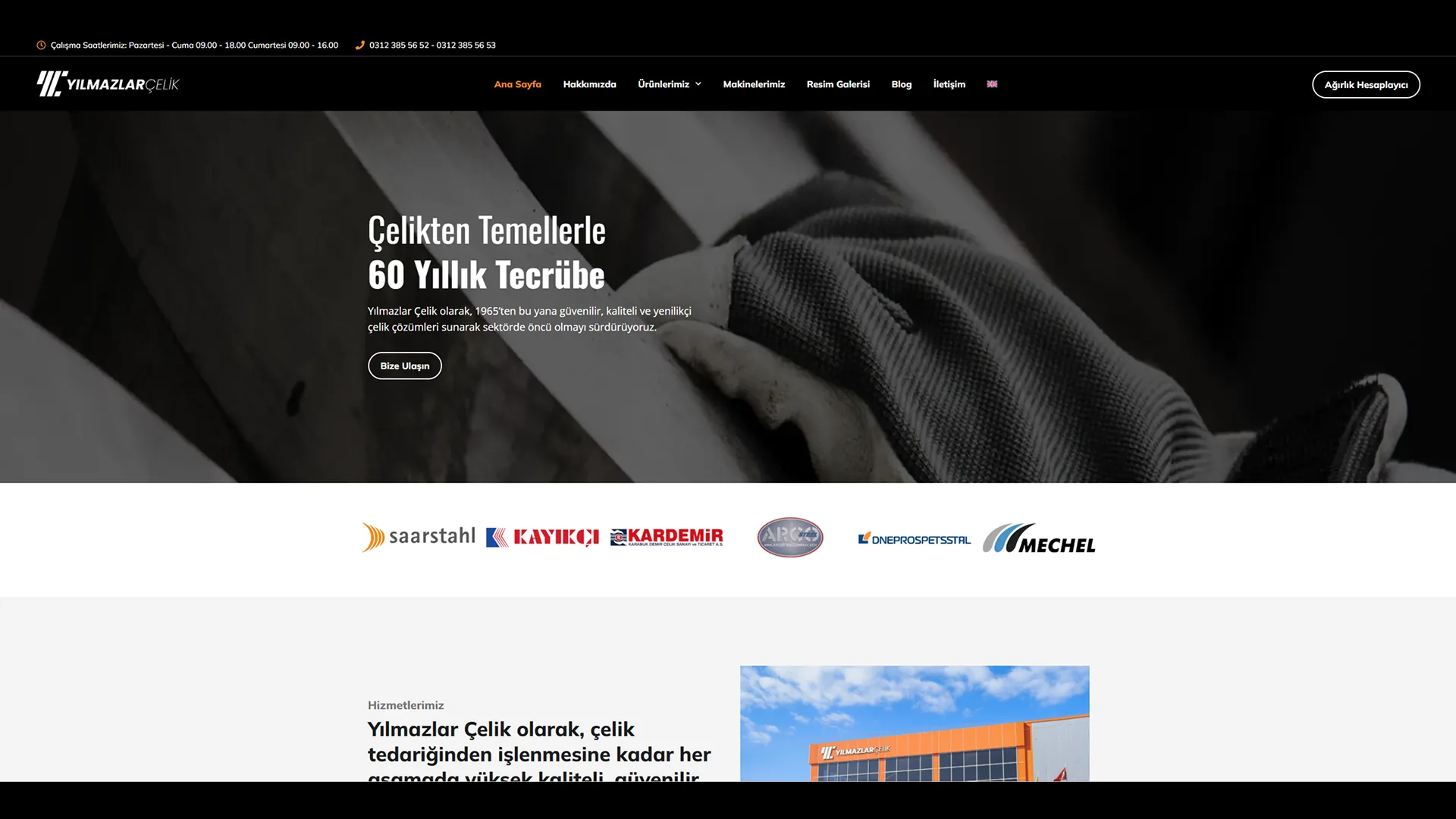 Yılmazlar Çelik, New Website
